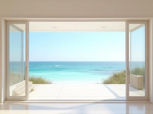 Expansive bi-fold doors on a beachfront home in Darwin